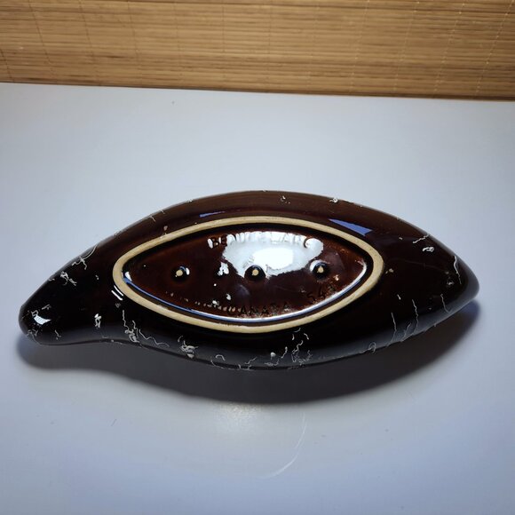 Vintage Vase Planter Beauceware Canada TV Top Ceramic Variegated Brown MCM - Picture 7 of 9